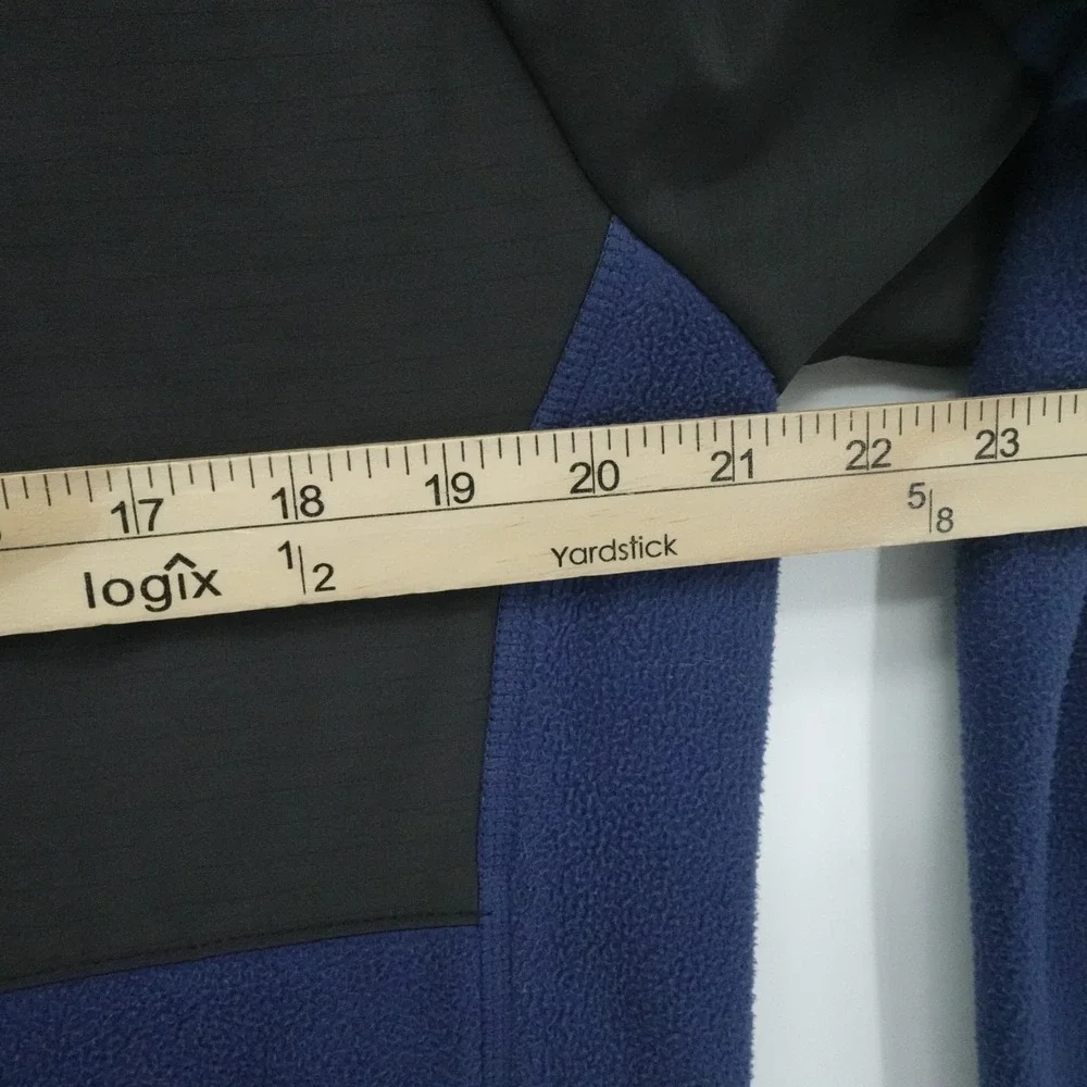 The North Face Jacket Mens Medium‎ Blue Black Glacier Heavyweight 1/2 Zip Fleece